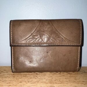 Rolfs American Classic Vintage Wallet Bifold Picture Cowhide Rose Embossed